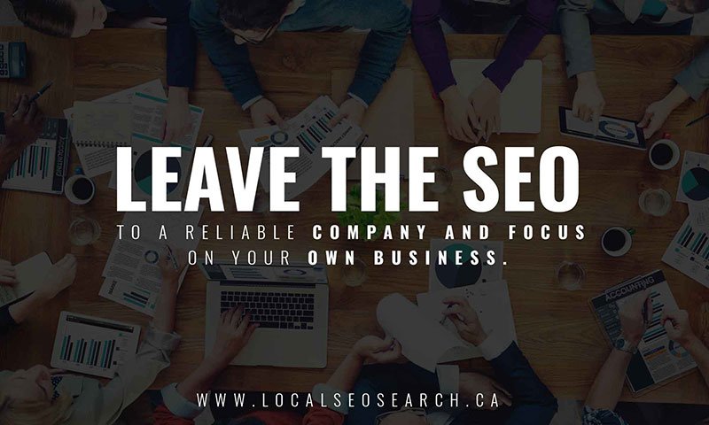Leave the SEO to a reliable company and focus on your own business