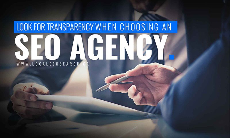 Look for transparency when choosing an SEO agency