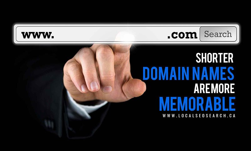 Shorter domain names are more memorable
