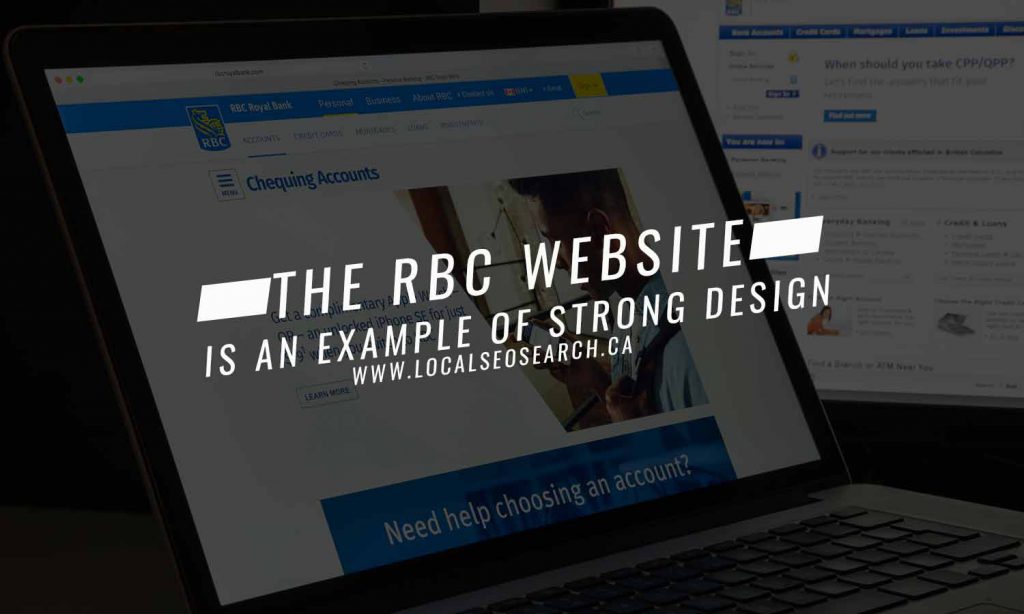 The RBC website is an example of strong design
