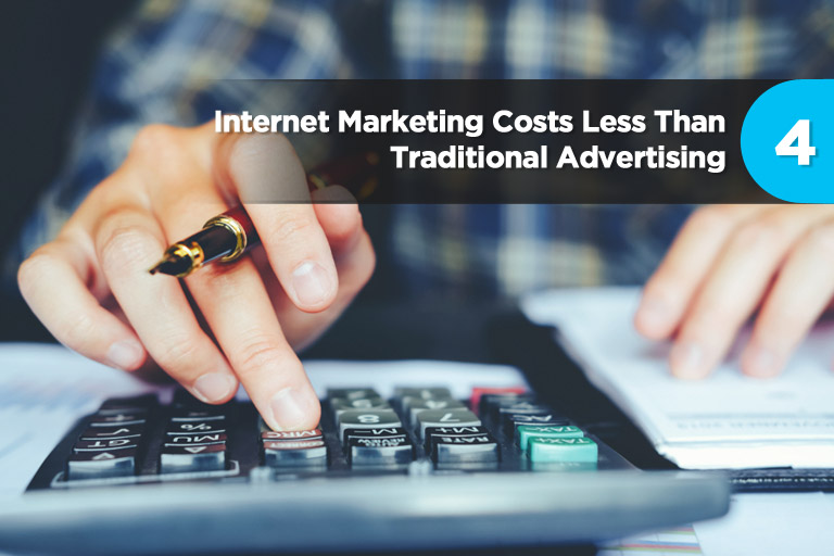 Internet Marketing Costs Less Than Traditional Advertising