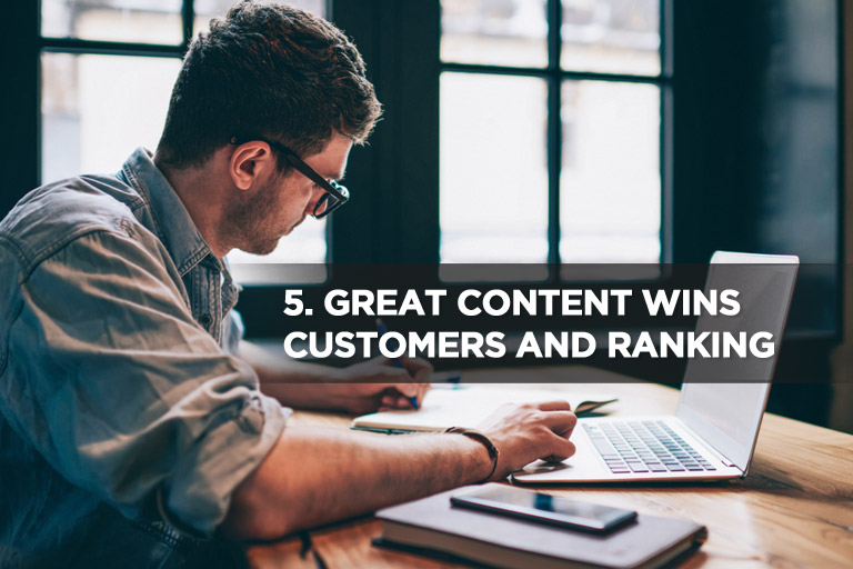 Great Content Wins Customers and Ranking
