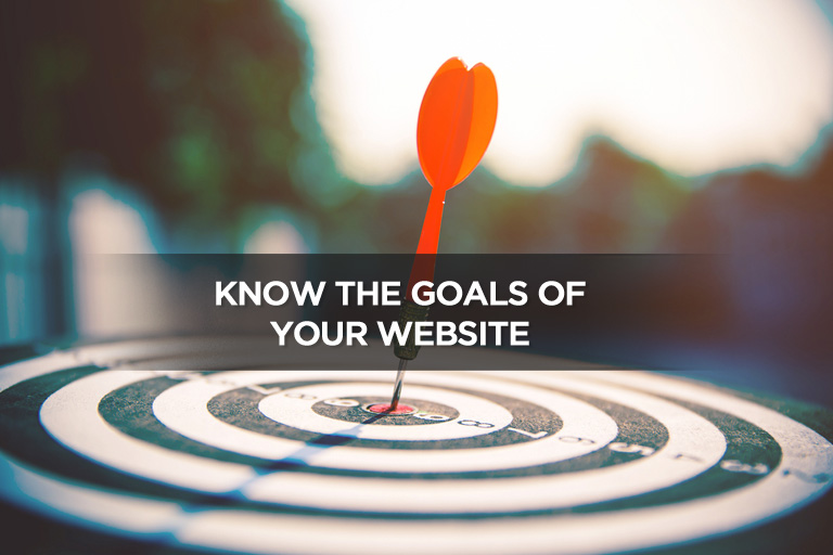 Know the Goals of Your Website